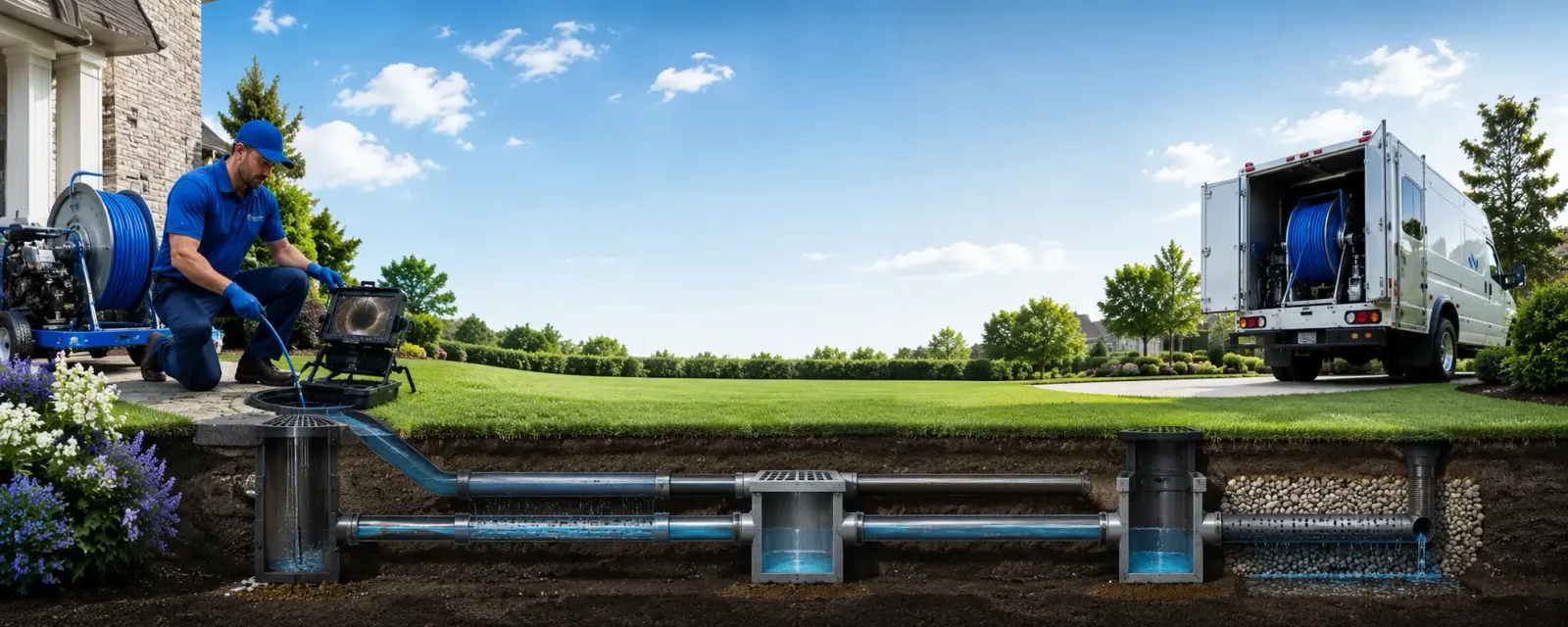 Outdoor drain cleaning information for New Madison, OH